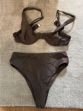 Rhythm. Brown Two-Piece Bikini Set